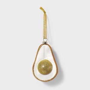 Glass nwt avocado Gifting Tree Ornament Metallic Gold - Tabitha Brown for target